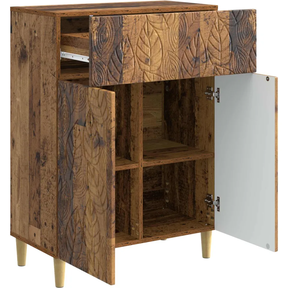 vidaXL Dressoir Oud hout 66 x 34,5 x 90 cm Bewerkt hout bruin, foto 4
