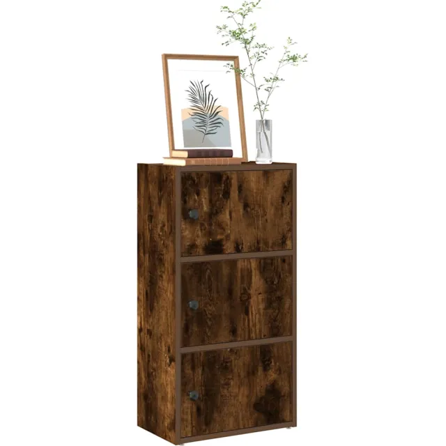vidaXL Boekenkast 40x24x77 cm bewerkt hout gerookt eikenkleurig Bruin