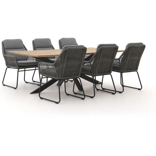 Intenso Furniture Intenso Isorella/Furato 220cm dining tuinset 7-delig Grijs