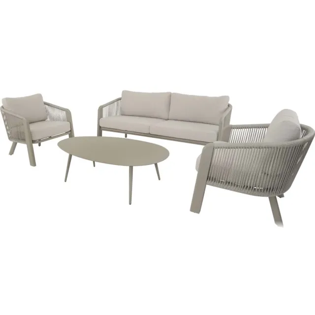 Lesliliving Lesli Living - Loungebank Tanoa - Taupe - 174x78x69cm