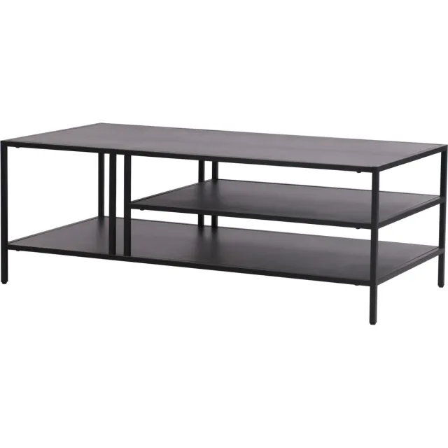 en.casa Salontafel Kumlinge metaal 40x110x55 cm zwart