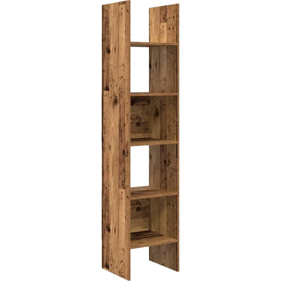 vidaXL Boekenkast 5-laags 40 x 35 x 180 cm Bewerkt hout Oudhout Bruin