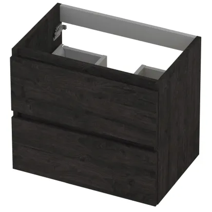 Ink onderkast 2 laden greeploos houtskool eiken 60 cm