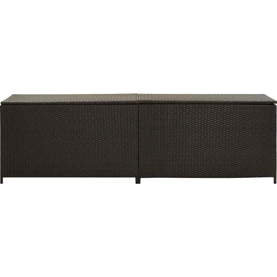 vidaXL Tuinbox 200x50x60 cm poly rattan bruin
