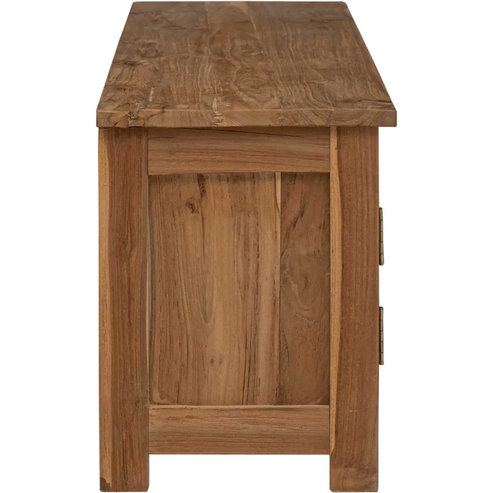 vidaXL Tv-meubel 110 x 30 x 40 cm Naturel Massief Teakhout, foto 3