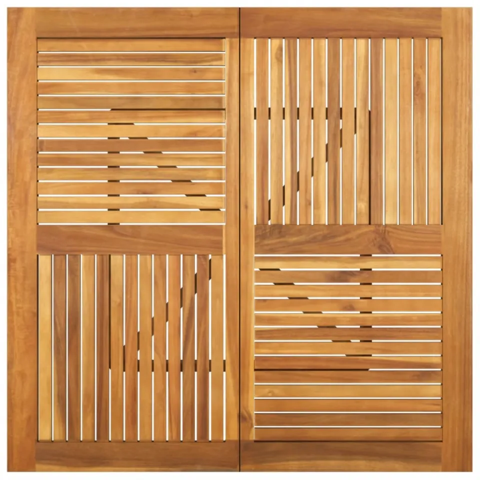 vidaXL Tuintafel 110x110x75 cm massief acaciahout bruin, foto 4