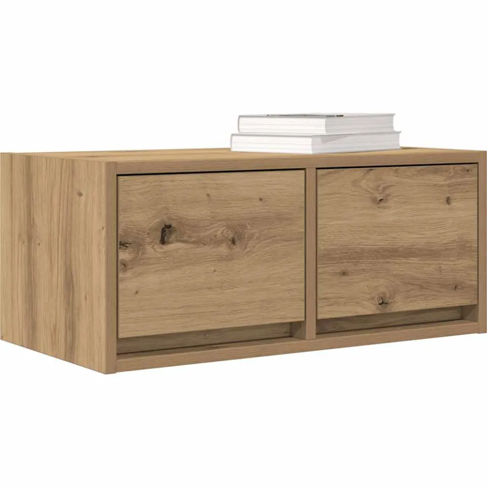 vidaXL Tv-meubelen 2 st 60x31x25,5 cm bewerkt hout artisanaal eiken Bruin