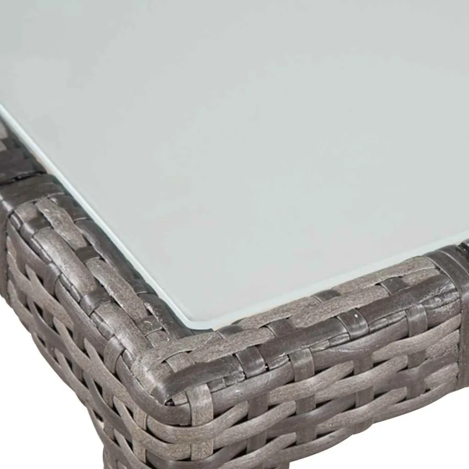 vidaXL 9-delige Tuinset met kussens poly rattan grijs, foto 4