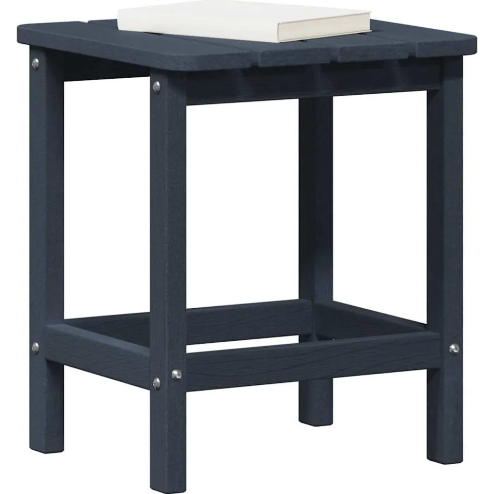 vidaXL Bijzettafel Marineblauw 38 x 38 x 46 cm Polyetheen