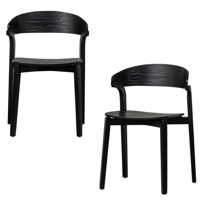 WOOOD Cras eetkamerstoel zwart black