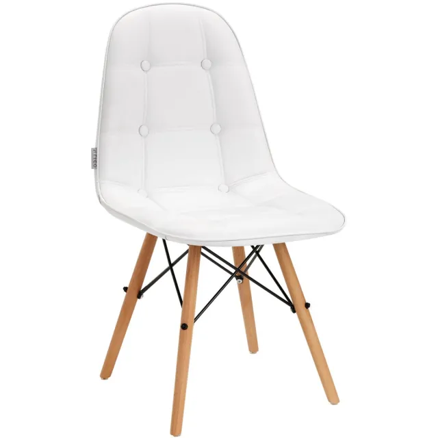 4rico QS-185 Cosmetische Stoel Wit Voor Make-Up En Nagelstylisten, Ergonomisch Ontwerp