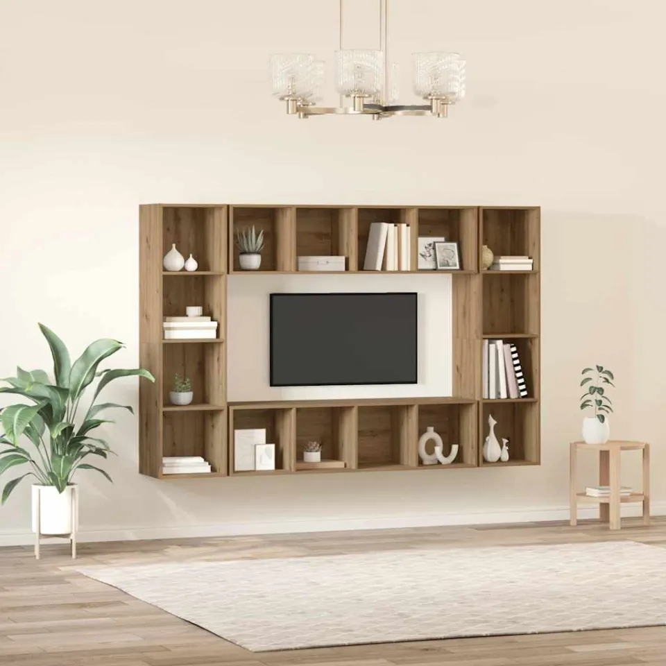 vidaXL Tv-meubelset 4 st 37 x 37 x 142,5 cm Bruin, foto 4