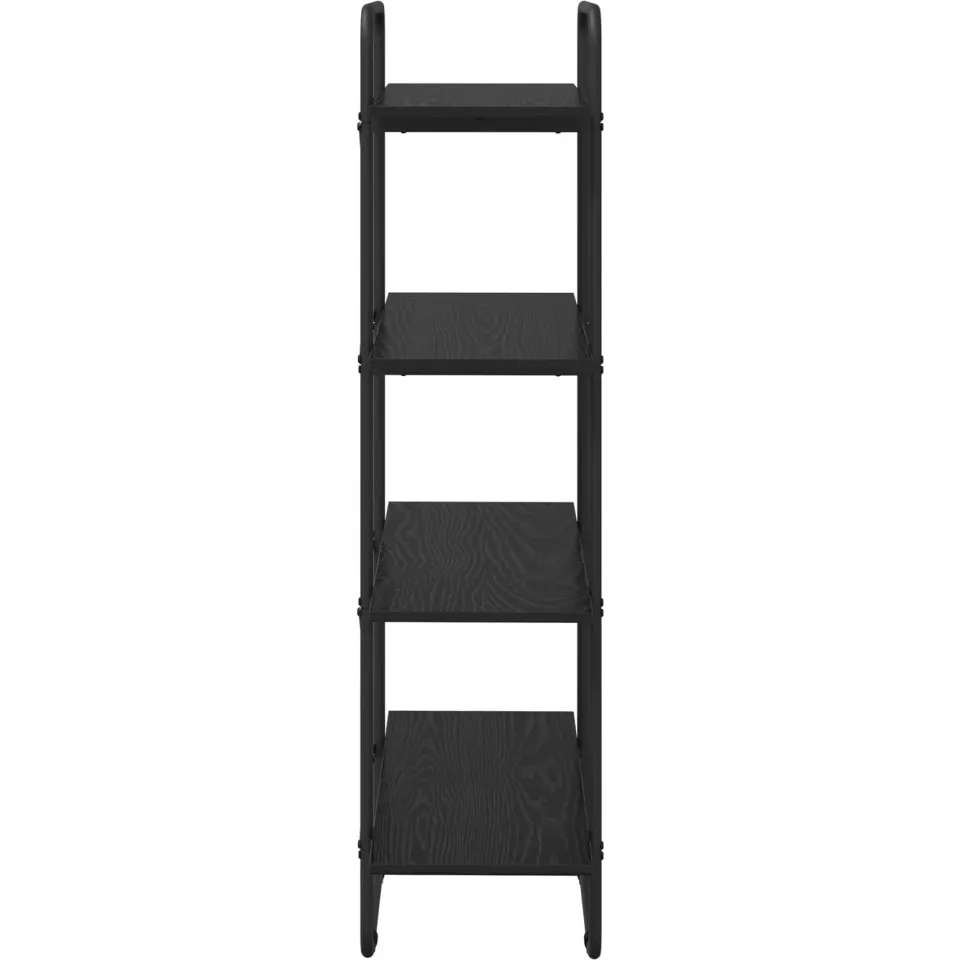 vidaXL Boekenrek 4-laags 60 x 35 x 140 cm PB Zwart eiken, foto 3