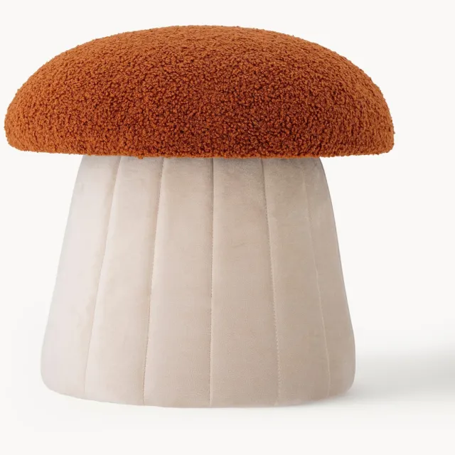Bloomingville Kinderpoef Bertil Rood, Wit