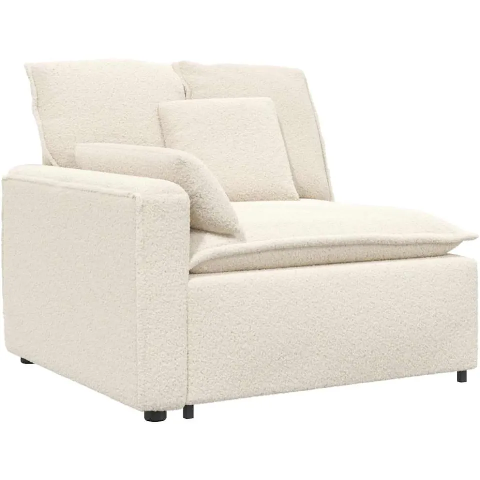 vidaXL Modulaire bank met kussens crèmekleurig, foto 3