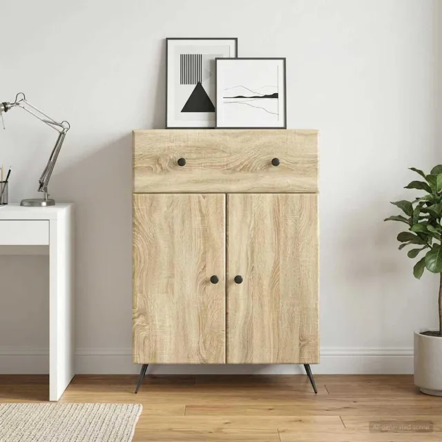 vidaXL Dressoir Sonoma Eiken 66 x 34,5 x 90 cm Bewerkt hout, foto 2
