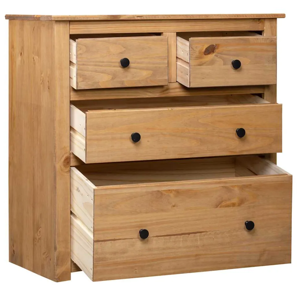 vidaXL Dressoir Panama Range 80x40x83 cm grenenhout bruin, foto 2