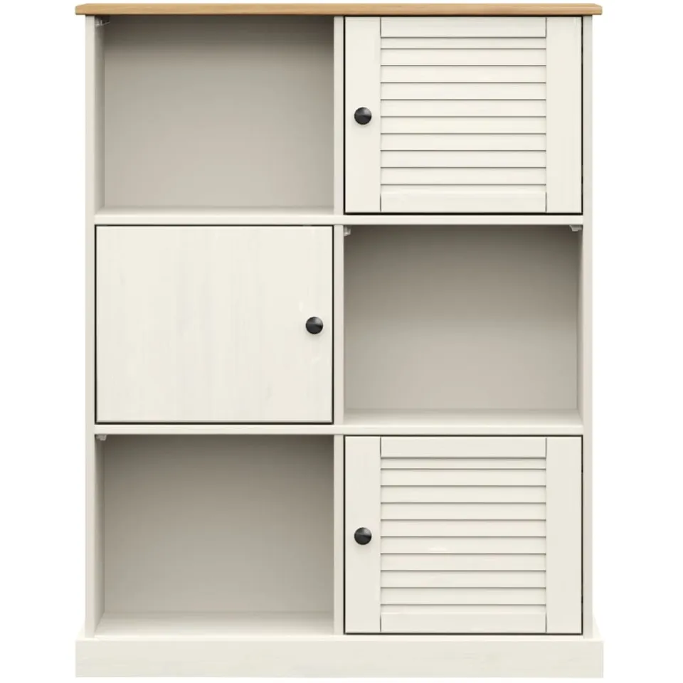 vidaXL Boekenkast VIGO 90x35x114,5 cm massief grenenhout wit