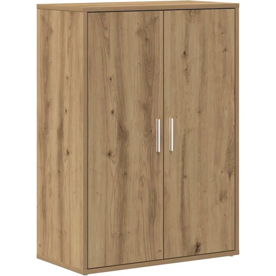vidaXL Dressoir Artisan Eiken 60 x 31 x 84 cm Bewerkt hout Bruin