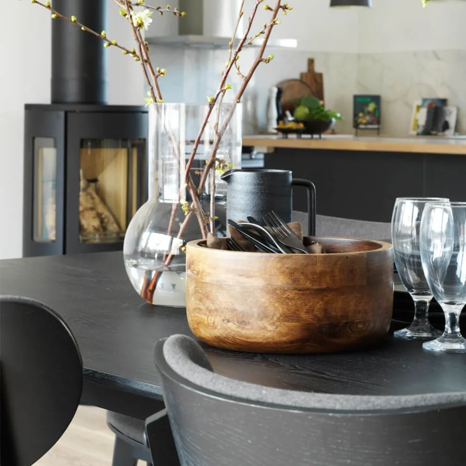 Rowico Home Yumi verlengbare houten eettafel zwart - 190 x 90 cm, foto 3