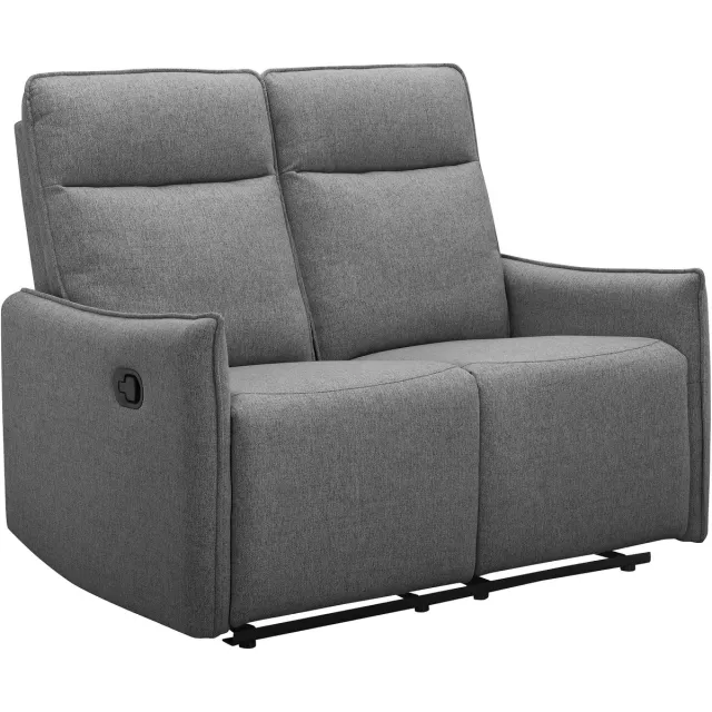 Notio Living Lugo-2Zitsbank - Handmatige Relax - Antraciet Stof Grijs