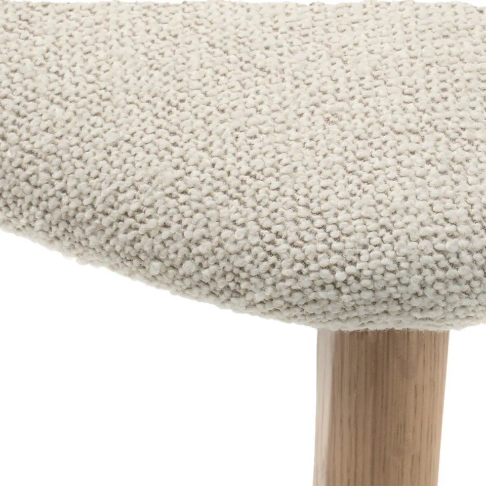 Olivine Eline eetkamerstoel bouclé wit, foto 5