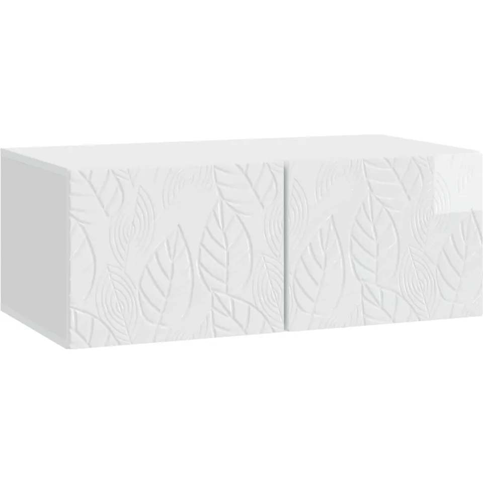 vidaXL Wandbeugel TV-kast 98 x 31 cm Hoogglans Wit