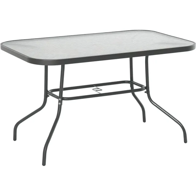 Outsunny tuintafel - Metaal - 120x80x70cm - Grijs