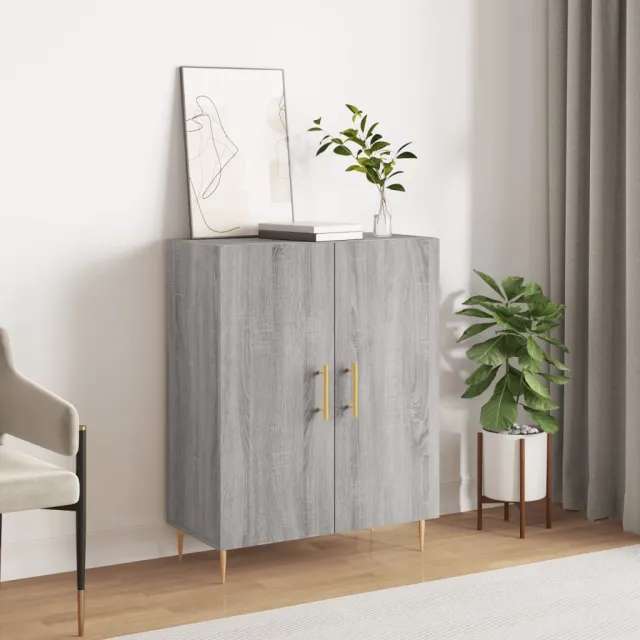 vidaXL Dressoir 69,5x34x90 cm bewerkt hout grijs sonoma eikenkleurig, foto 2