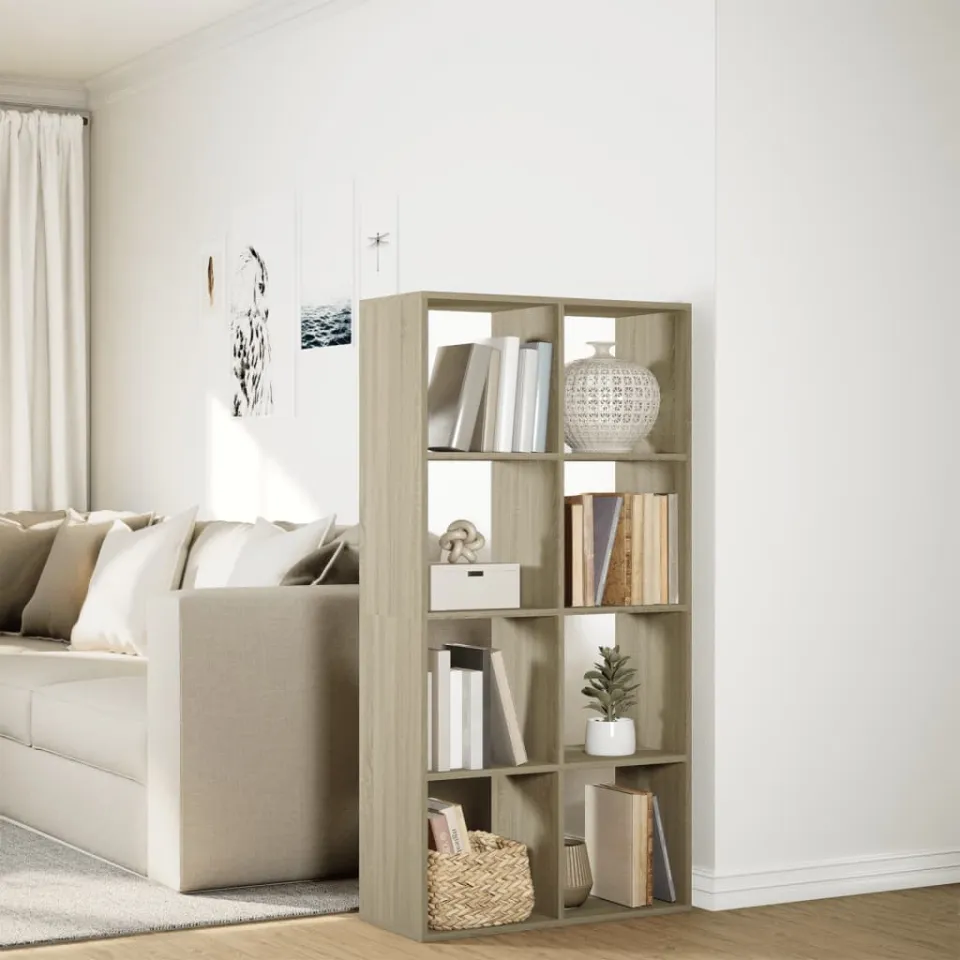 vidaXL Kamerscherm / boekenkast 69,5x29x137,5 cm hout sonoma eiken, foto 4