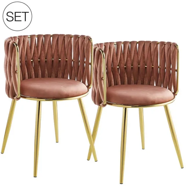Kayoom Milla 125 - Eetkamerstoel - Stoel - Oud Roze - Set van 2
