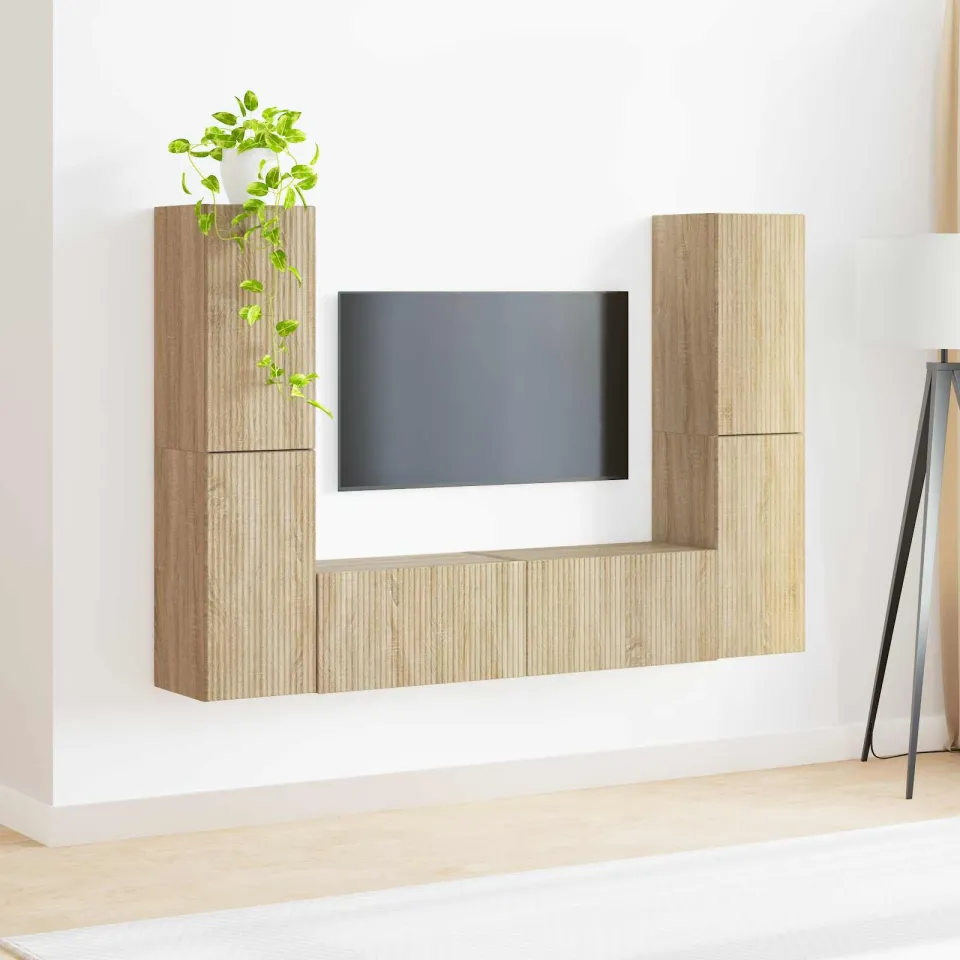 vidaXL Tv-meubelset 6 st 31 x 30 x 60 cm Sonoma Eiken, foto 4