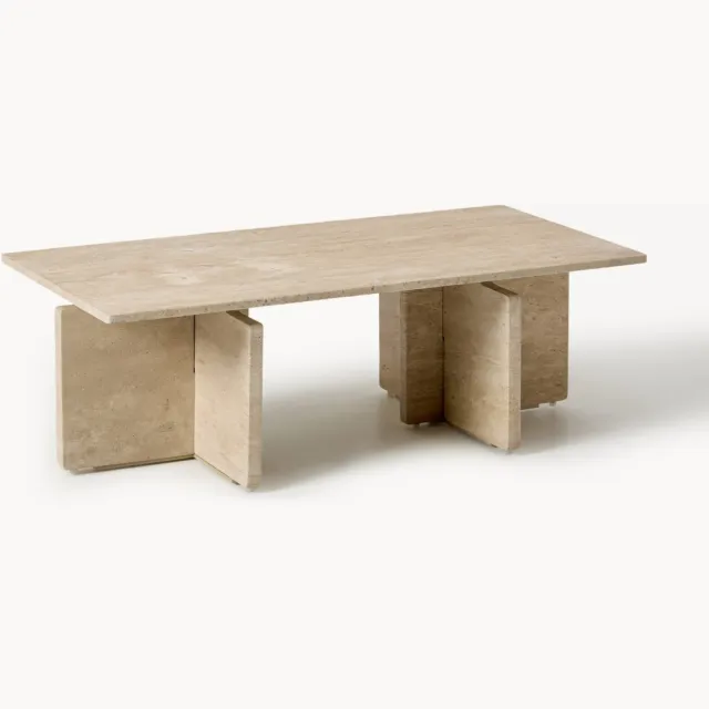 Westwing Collection Travertin salontafel Marisa Beige