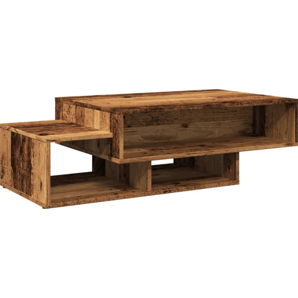 vidaXL Salontafel 105x55x32 cm bewerkt hout oud houtkleurig bruin, foto 3