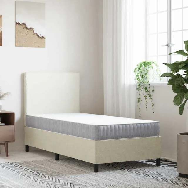 vidaXL Pocketveringmatras middelhard 90x200 cm superkingsize Wit
