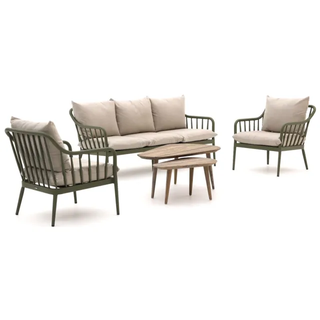 Manifesto Furniture Manifesto Celante/ROUGH-K stoel-bank loungeset 5-zits 5-delig Groen