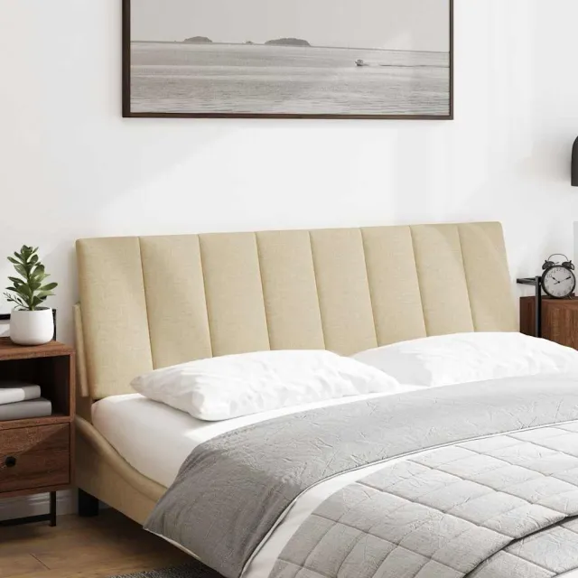 vidaXL Hoofdbordkussen "Hanko" 160 cm stof crèmekleurig
