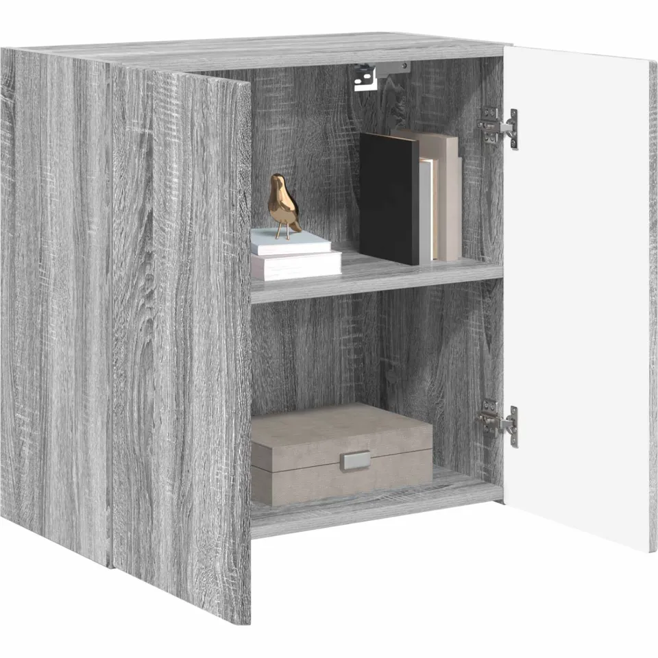 vidaXL TV-wandkast 59,5 x 31 x 60 cm Grijs Sonoma Bewerkt hout