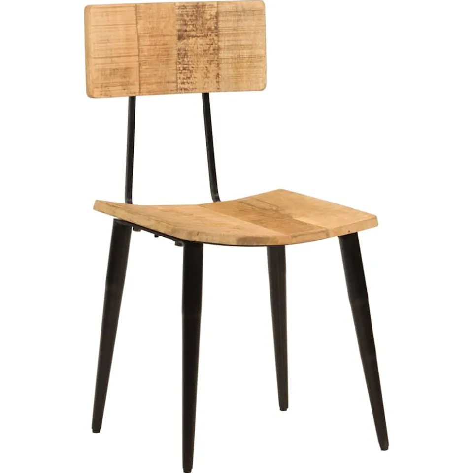 vidaXL Eetkamerstoelen 2 st 44x40x80 cm massief mangohout bruin, foto 3