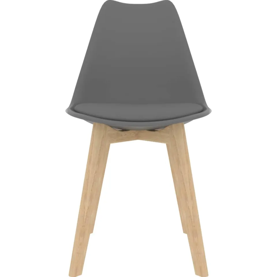 vidaXL Eetkamerstoelen 2 st kunststof grijs, foto 3