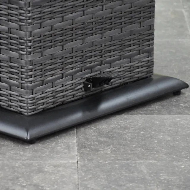 AVH-Collectie Miami lounge-diningtafel 90x90xH47-71 cm in hoogte verstelbaar antraciet