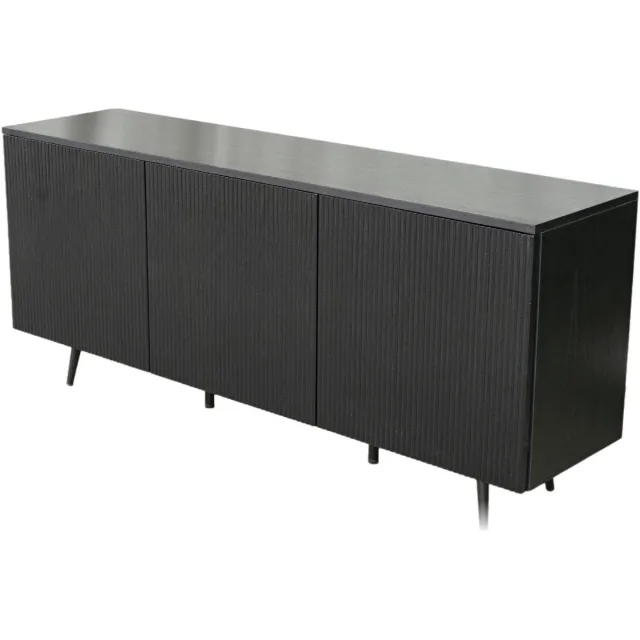 Lizzely Garden & Living Dressoir melamine zwart 160cm Oscar kunststof kast
