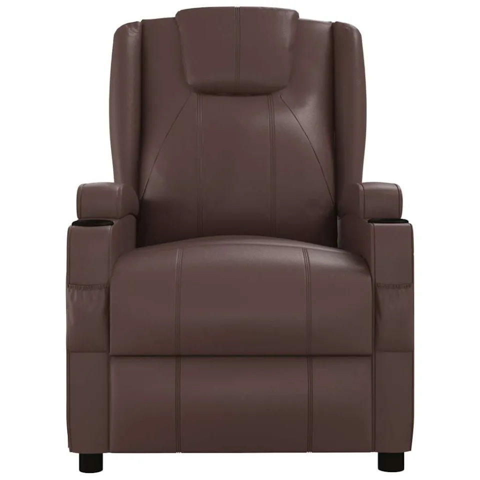 vidaXL Massagestoel kunstleer bruin