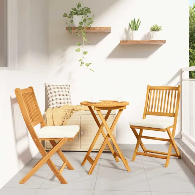 vidaXL Tuin Bistro Set 3 st Bruin Massief Acaciahout