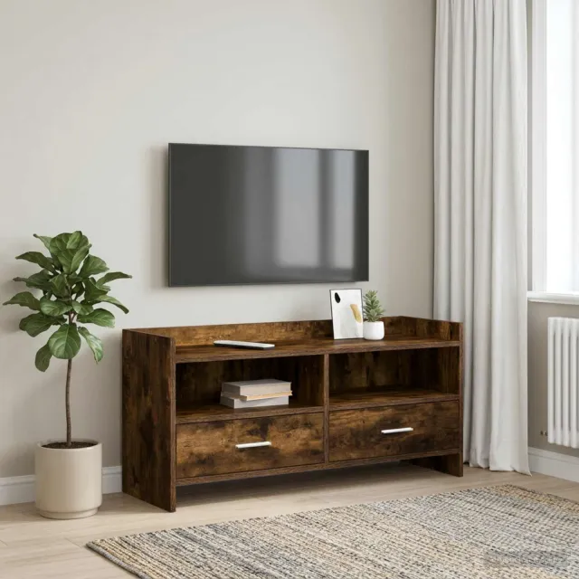 vidaXL TV-kast 100 x 33 x 47 cm Gerookt eiken Bewerkt hout, foto 2