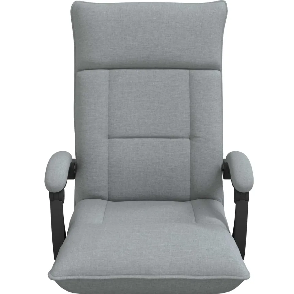 vidaXL Verstelbare vlo stoelen Lichtgrijs Stof, foto 4