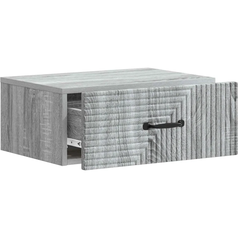vidaXL Wandbeugel Bedkast Grijs sonoma 49 x 34,5 x 20 cm Bewerkt hout, foto 3