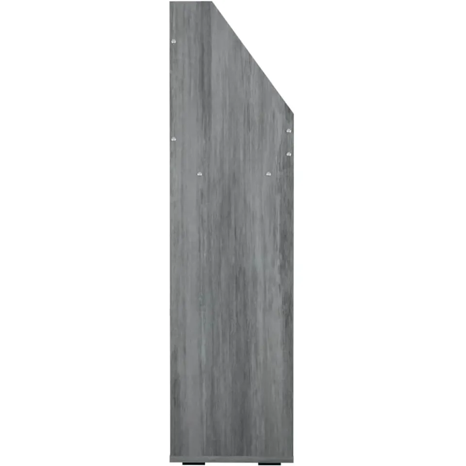 vidaXL Kindertijdschriftenrek 71x30x114 cm bewerkt hout betongrijs grijs, foto 4