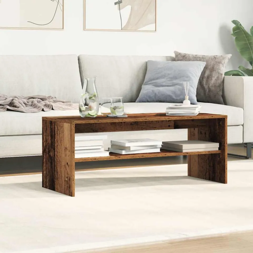 vidaXL Tv-meubel 100x40x40 cm bewerkt hout oud houtkleurig bruin, foto 3