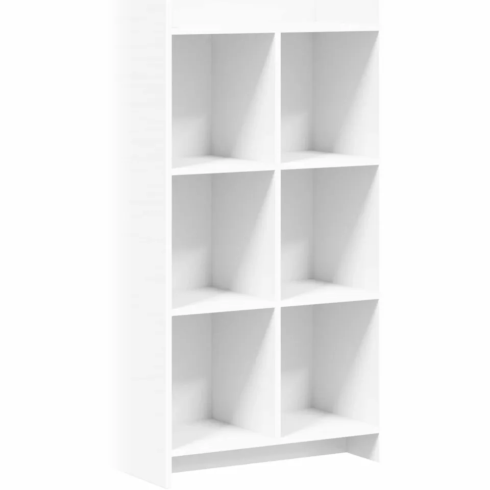 vidaXL Boekenkast Wit 59 x 30 x 111 cm Bewerkt hout, foto 3